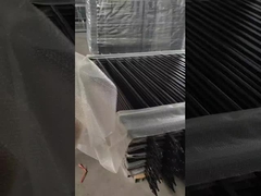 5'X8' kim loại ống thép hàng rào màu đen ngoài trời kẽm thép hàng rào