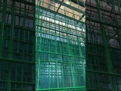 Vườn hình tam giác 3D Curved hàng rào dây hàn PVC phủ hàng rào vườn