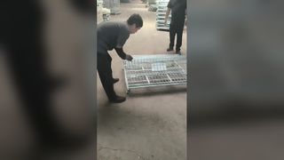 Lồng lưu trữ lưới thép có thể gập lại hạng nặng cho kho