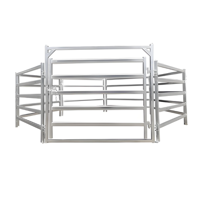 6 Rails Hot Dipped Galvanized Cattle Fence Panel 1.8m Height Portable Livestock System