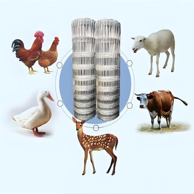 Hàng rào gia súc bằng dây thép mạ kẽm cường độ cao 2.0MM cho vườn rau, hàng rào nông nghiệp, xử lý bề mặt