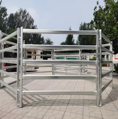 Tấm hàng rào gia súc cừu bằng kim loại ống ôvan mạ kẽm 5 thanh ray