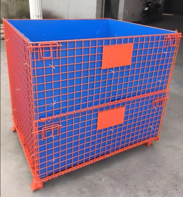 Bụi lớp phủ Steel Palet Cage stackable cho kho hiệu quả