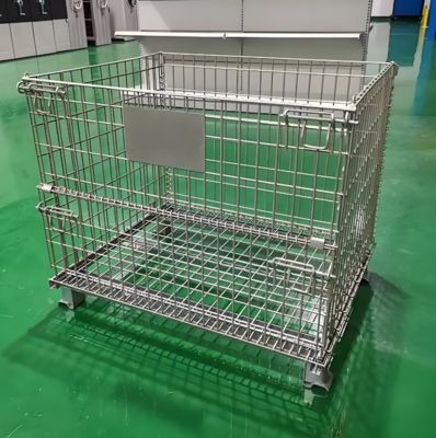 Heavy Duty Stackable Galvanized Foldiding Storage Wire Mesh Cages