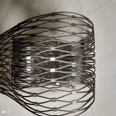 Diamond Shape 304/316 SS Wire 7x9 Mesh Hole Stainless Steel Wire Rope Mesh for Aviary and Zoo Fence
