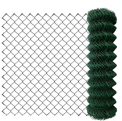 Hàng rào liên kết chuỗi bọc nhựa PVC cường độ cao 2.0mm có lỗ kim cương để sử dụng trong trang trại và vườn
