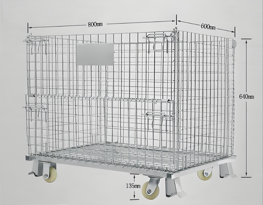 Cánh lồng lưu trữ lưới sợi gấp hạng nặng với bề mặt kẽm nóng