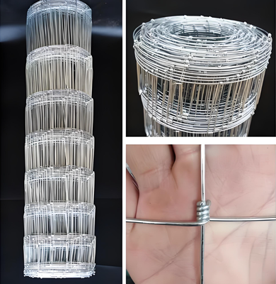 2.5mm cao dây kéo hàng rào chăn nuôi với nút cố định và nóng ngâm kẽm cho bò và cừu