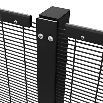 Panel de valla de seguridad galvanizado con recubrimiento de PVC Clearvu 358 Anti-Climb con altura de 2,4 m