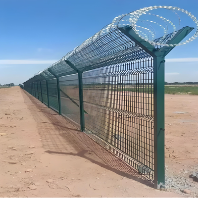 Tấm lưới hàn chống leo 2.0m mạ kẽm phủ PVC cho hàng rào an ninh cao