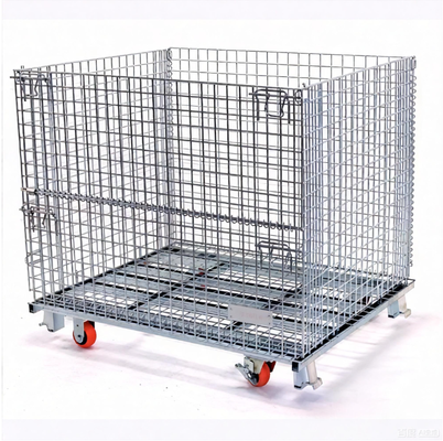Lồng lưu trữ lưới mạ kẽm nhúng nóng 1000x200x840mm Chống gỉ gập xuống